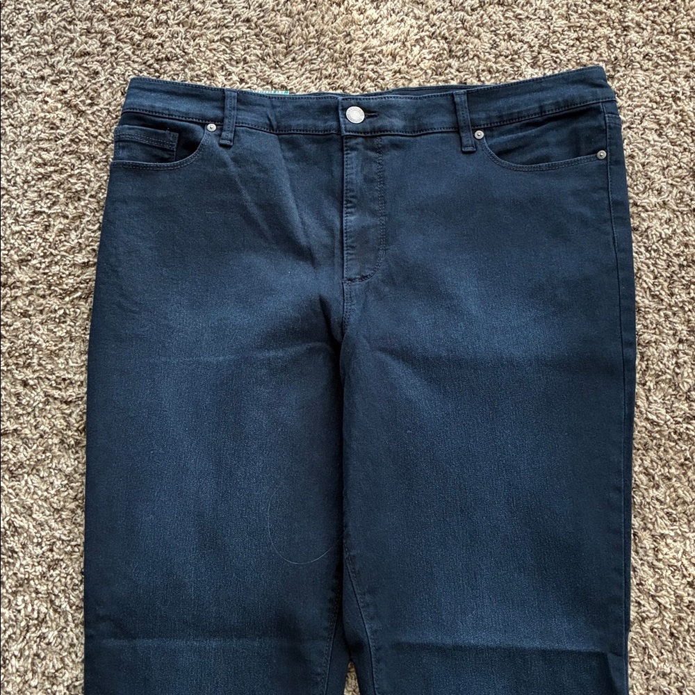Bandolino Cotton Jeans Pants Amy Straight Leg Plus SZ 18 Blue New with Tags! - Picture 3 of 8